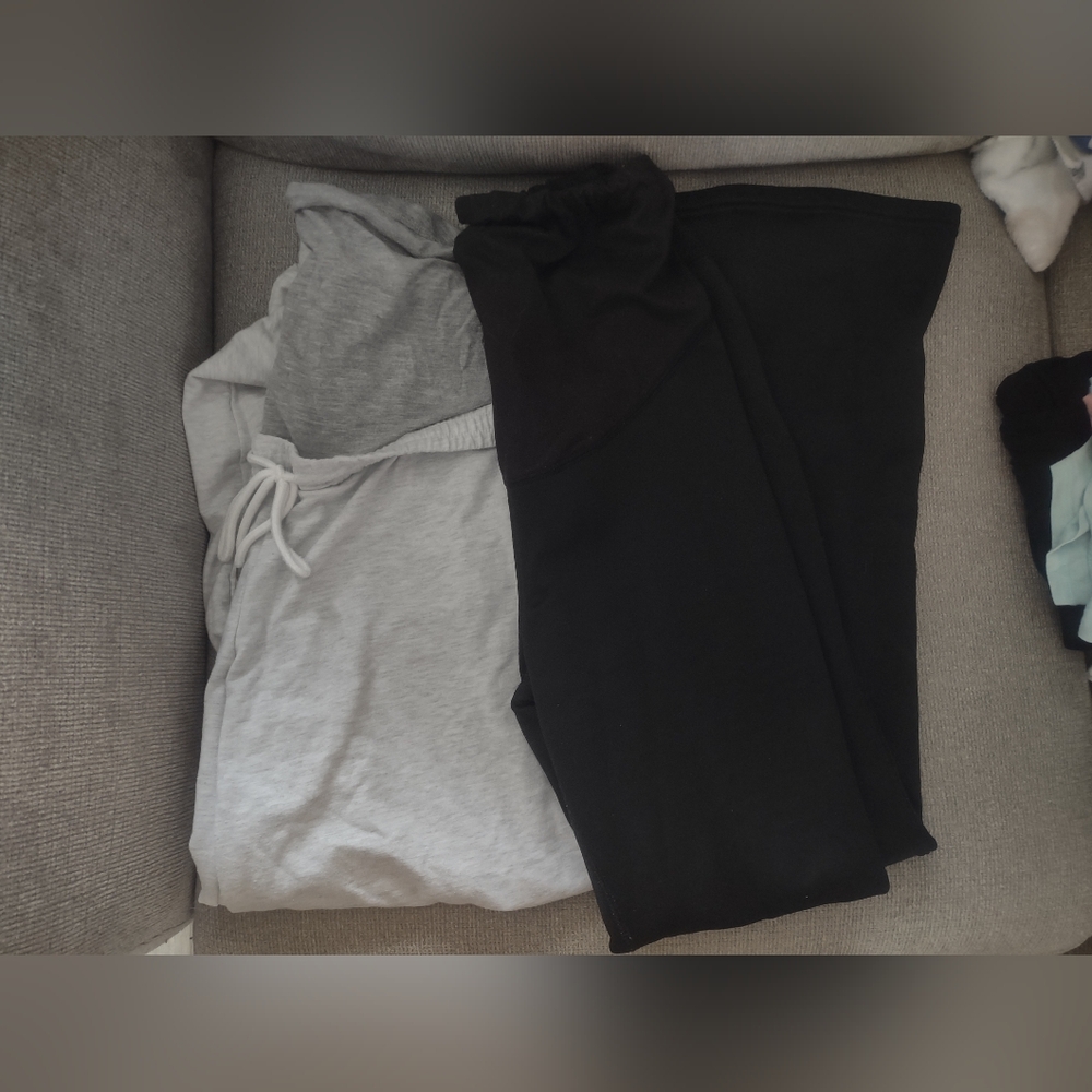Maternity  Gray and Black Sweatpants